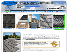 Tablet Screenshot of blueskyroofingvt.com